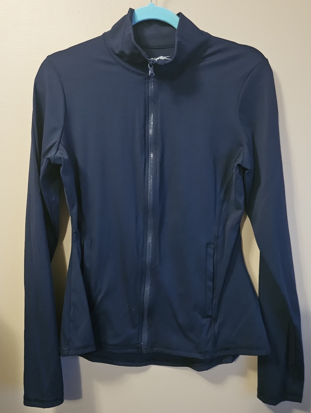 X By Gottex Women's Size L Navy Blue Zip Up Sweatshirt